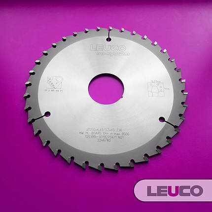 200x4,45-5,25x3,0x45, Z=36 Підрізна дискова пила Leuco - nn-System для пильних центрів, фото 1