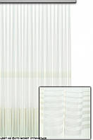 Тюль із купоном у смужку Вегас, колір білий