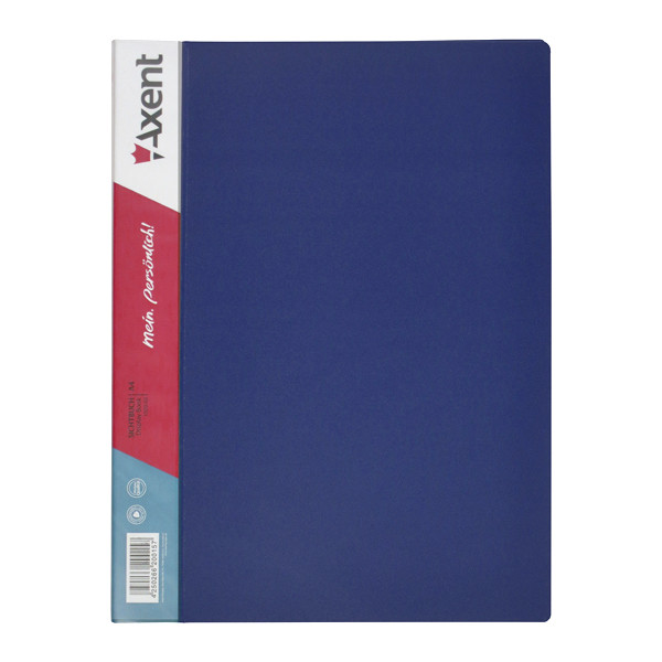 Папка на 10 файлов А4 пластиковая Axent 1010 дисплей книга синяя - фото 2 - id-p24231623