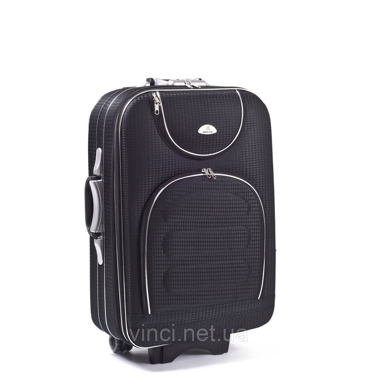 Чемодан дорожній Suitcase 801С малий чорний Дорожная сумка на колесах Валіза Чемодан с ручкой + 5см