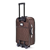 Чемодан дорожній Suitcase 801С середній коричневий, фото 3