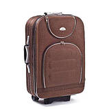 Чемодан дорожній Suitcase 801С середній коричневий, фото 2