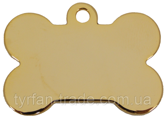 Адресник для собаки в форме косточки из металла под серебро или золото - фото 9 - id-p698623144