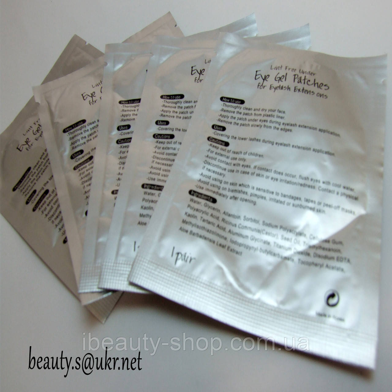 Патчі, подушечки гідрогелеві під очі,сірі., фото 1