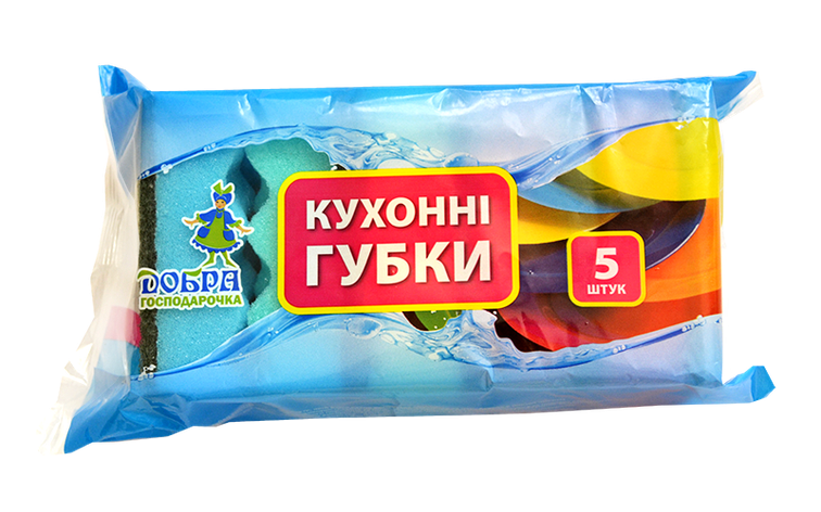 Губка кухонная Добра Господарочка 5 шт , фото 2