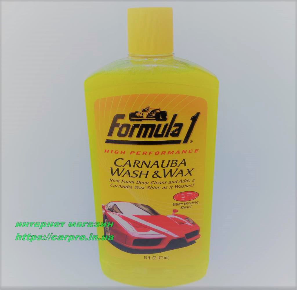 Шампунь с воском карнауба для блеска и защиты кузова Formula-1 Carnauba Wash & Wax - фото 2 - id-p273282404