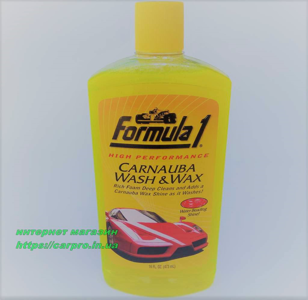 Шампунь с воском карнауба для блеска и защиты кузова Formula-1 Carnauba Wash & Wax - фото 5 - id-p273282404