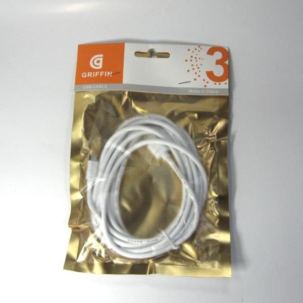 Довгий MicroUSB кабель Griffin 3 метри для всіх смартфонів мікросб, фото 1