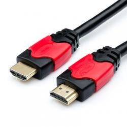 Кабель HDMI довжина 5 метрів підтримка 3Д ver 1.4 чорно-червоний товстий, фото 1