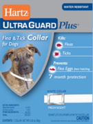 Нашийник Hartz Ultra Guard Plus для собак від бліх, кліщів та яєць на 7 місяців, 55см. Білий