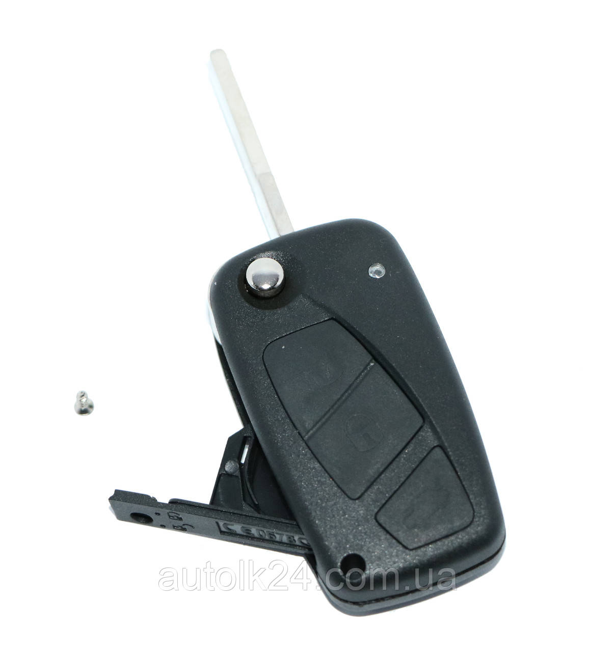 Корпус викидного ключа Fiat Ducato, PUNTO, Doblo,Bravo 3 кнопки, лезо SIP22