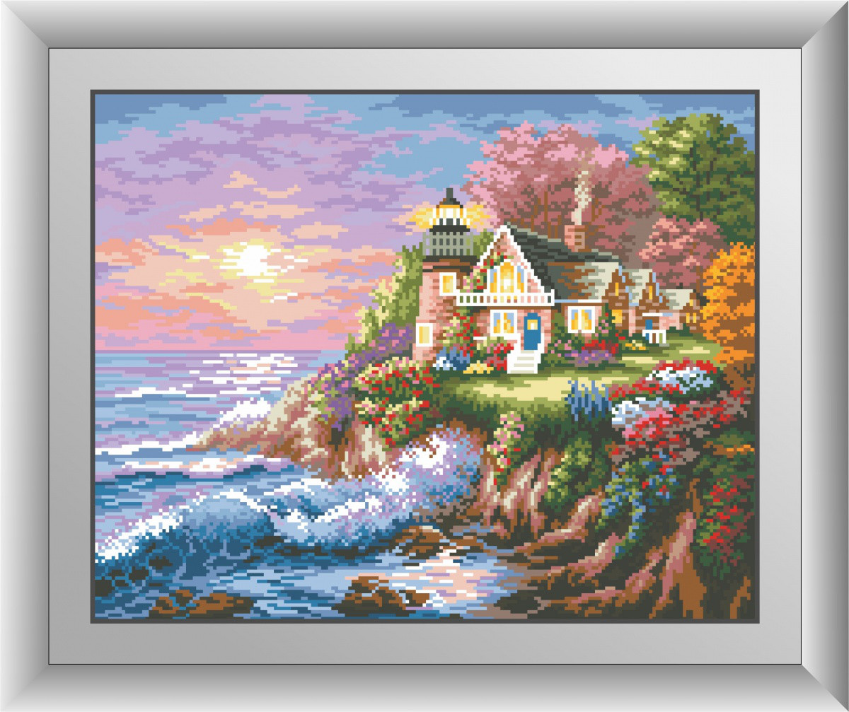 Набір алмазної мозаїки Dream Art Маяк на узбережжі (DA-30619) 39 х 49 см (Без підрамника), фото 1