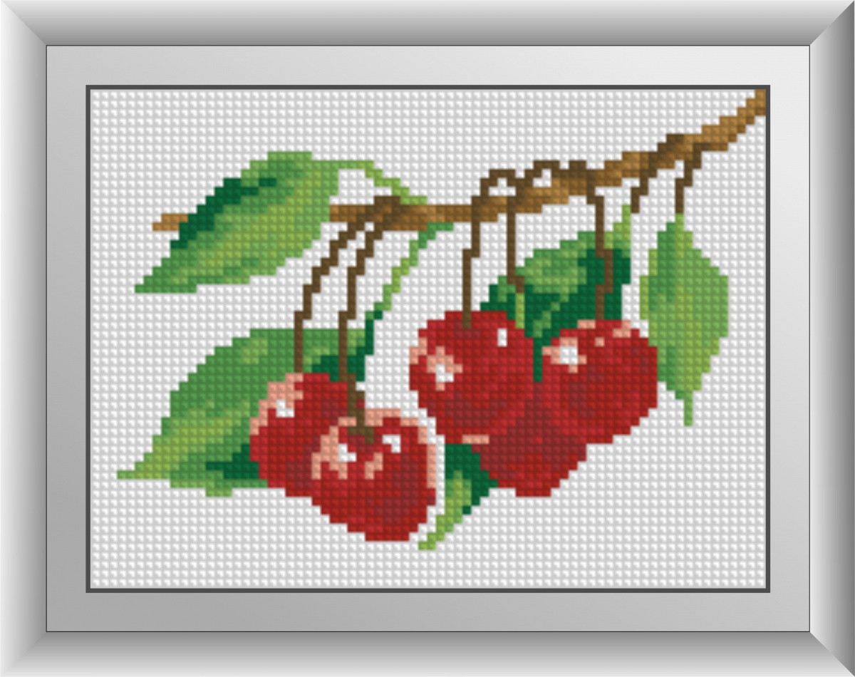 Мозаїка алмазна Dream Art Вишня (без коробки) (DA-30638M) 14 х 19 см (Без підрамника), фото 1