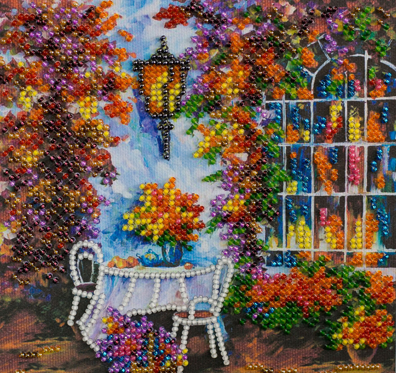 Набір для вишивки бісером Міні Осінній настрій (15 х 15 см) Абрис Арт AM-178, фото 1