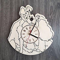 Детские деревянные часы на стену «Леди и Бродяга»