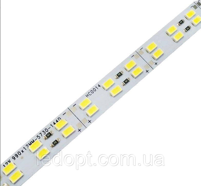 Світлодіодна лінійка SMD 5730 2 ряди 144 LED / m 32W IP20 12V 6500K