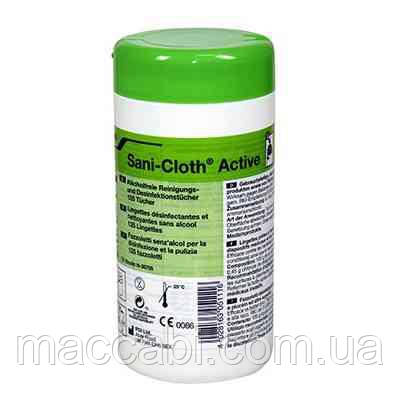 Сани-Клоз Актив (Sani-Cloth Active) серветки для дезінфекції, не містять спирту (125 шт)