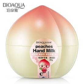 Крем для рук зволожуючий персиковий BIOAQUA Peaches Hand Milk (30мл)