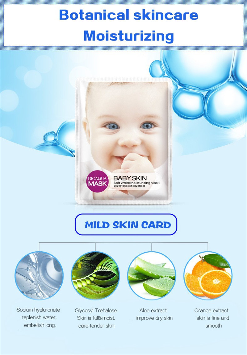 Маска для шкіри навколо очей заспокійлива BIOAQUA Baby Skin (10г), фото 1
