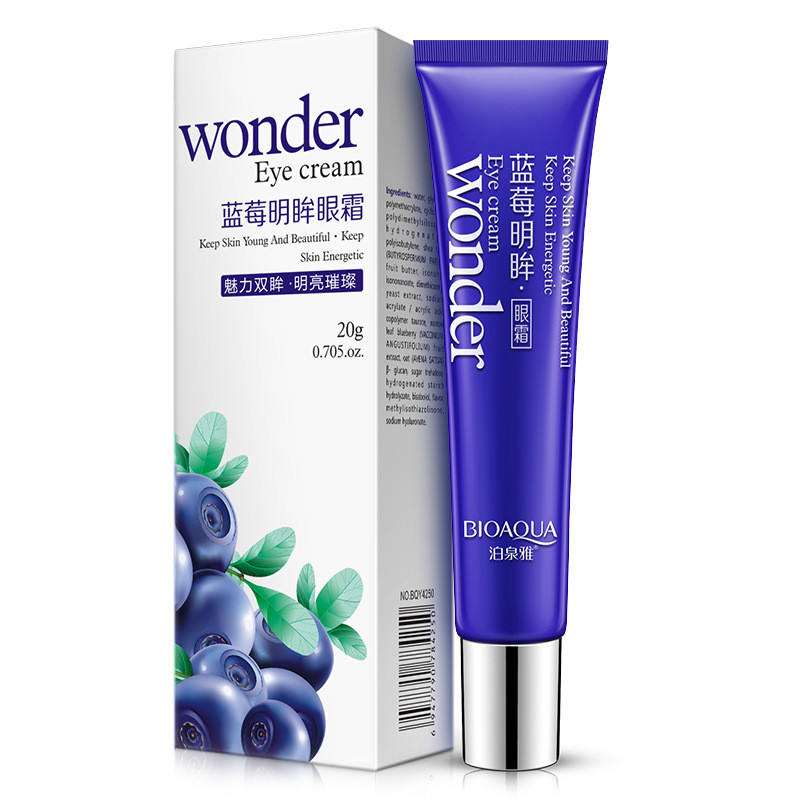 Крем для шкіри навколо очей з екстрактом чорниці заспокійливий BIOAQUA Blueberry Eye Cream Eye Treatment (20г)