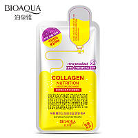 Маска-салфетка для лица коллагеновая BIOAQUA Collagen Nutrition Moisturizing Mask (30г)