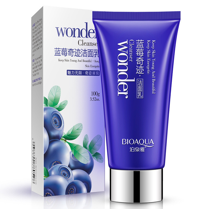 Очищаюче молочко для вмивання з екстрактом чорниці анти акне BIOAQUA Blueberry Cleanser (100мл)