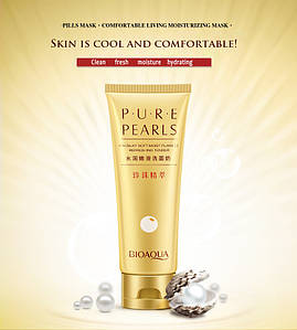 Очищуючий крем для вмивання з екстрактом перлів живильний BIOAQUA Pure Pearls (100мл)