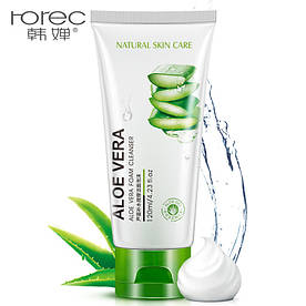 Очищаюче молочко для вмивання з екстрактом алое віра ROREC Aloe Vera Foam Cleanser (100мл)