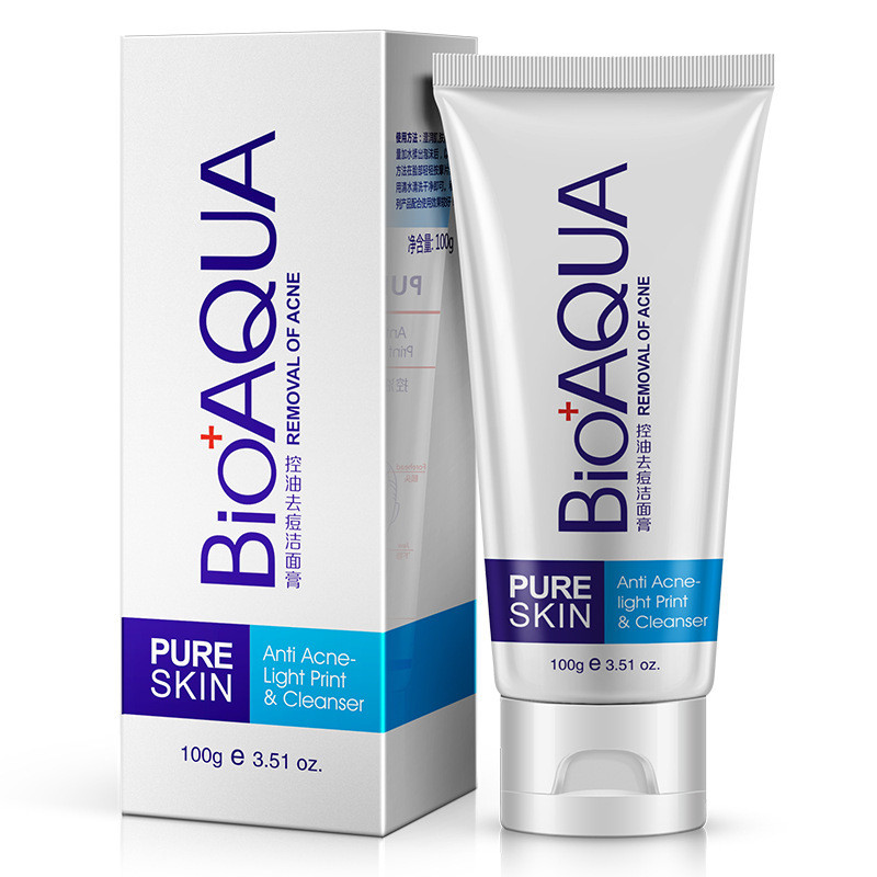 Очищуючий крем для вмивання Анти Акне BIOAQUA Pure Skin (100мл)