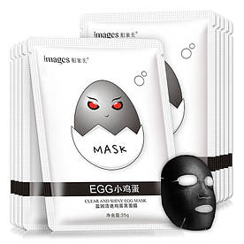 Маска-серветка для особи яєчна очищаюча IMAGES Clear and Shiny Egg Mask (25г)