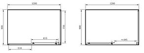 Прямокутна душова кабіна Primera FRAME SHRP55126 1200х800х1900, фото 2