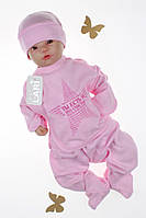 Комплект на виписку новонароджених із сорочечкою, штаниками та шапочкою, Карапуз