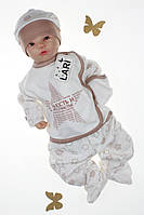 Комплект на виписку новонароджених із сорочечкою, штанниками та шапочкою, Зірочка