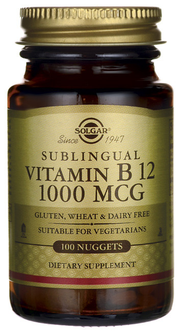 Вітамін В12 (ціанокобаламін) Vitamin B 12 Solgar (1000 мкг) 100таб.