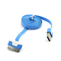 Кабель для Apple разные цвета USB/30mm/1м:Синий