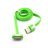 Кабель для Apple різні кольори USB/30mm/1м:Салатовий