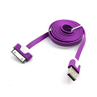 Кабель для Apple різні кольори USB/30mm/1м:Фіолетовий