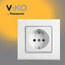 Розетка VIKO Linnera із заземленням Біла