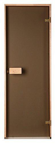 Стеклянная дверь 8мм для бани и сауны прозрачная бронза 70/190 - фото 2 - id-p699294399