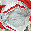 Пляжна сумка текстильна літня червона смуга опт, фото 2