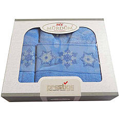 Набір халат і два рушники My Murdum синій