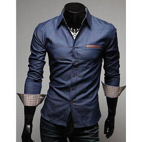 Чоловіча класична сорочка з манжетом у смужку