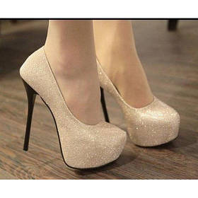 Туфлі чорний сріблястий колір