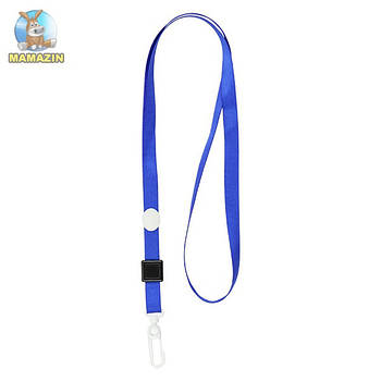 Шнурок для бейджа з карабіном Axent 4531-02-A, синій 107451 G-Rich