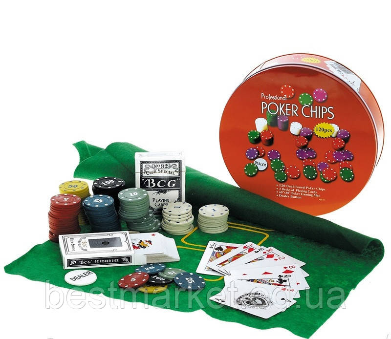 Покерний набір Poker Chips 120 фішок