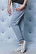 Жіночі спортивні штани на манжеті св-сірі, фото 2