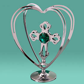 Фігурка "Крістик у серці" Crystocraft 0030-004SL