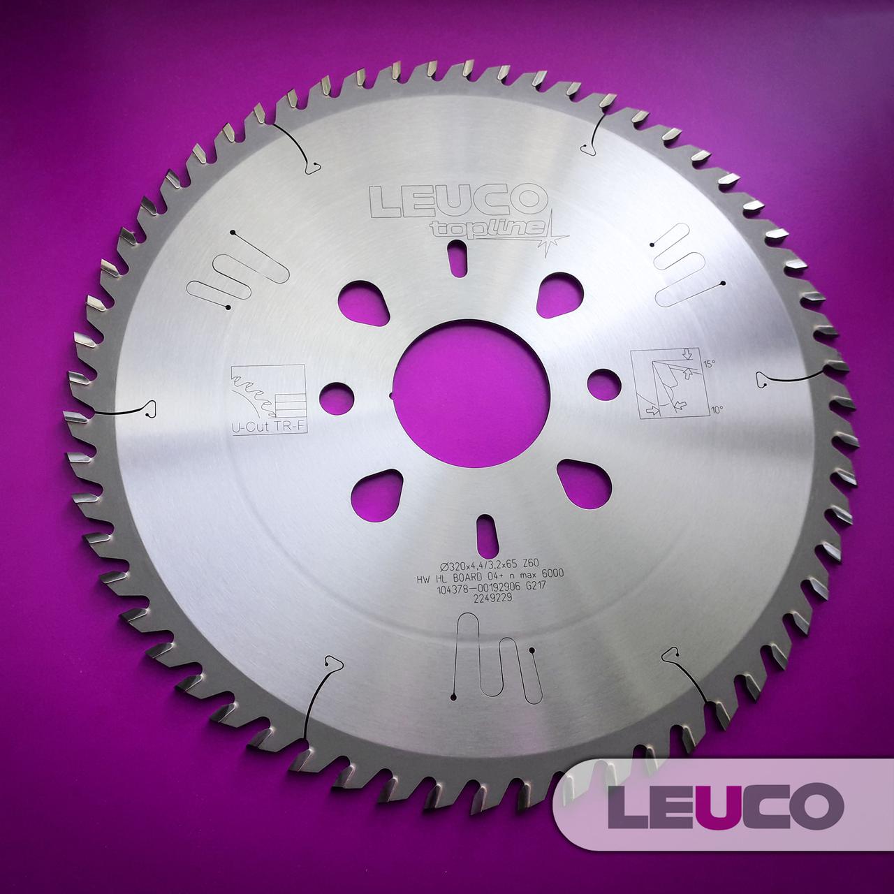 320x4,4/3,2x65 Z=60 Основна дискова пила Leuco для пильних центрів