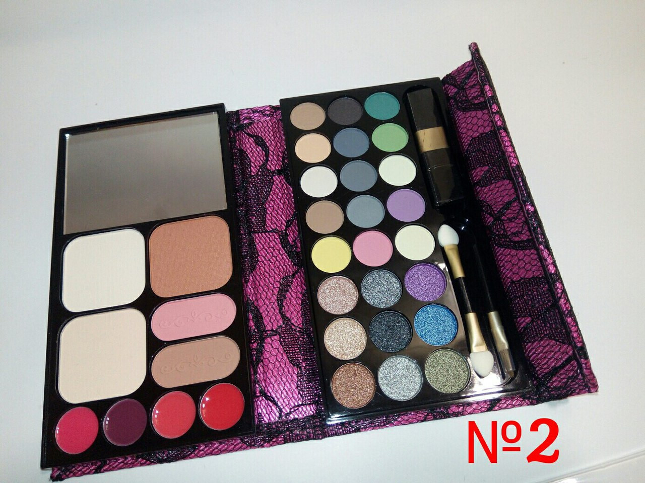 Набір для макіяжу maXmaR ME-835 No2 (тіні + пудри + рум'яна + блиски), фото 1