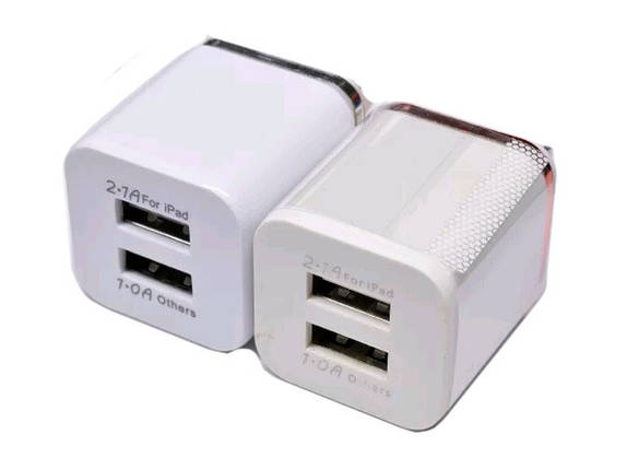 Адаптер-перехідник USB 220V зарядка кубик подвійний AR 62 AR-18, фото 3